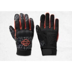 Harley-Davidson Men’s Sz XL Dyna Knit Mesh Gloves Camo Asphalt Motorcycle Gear